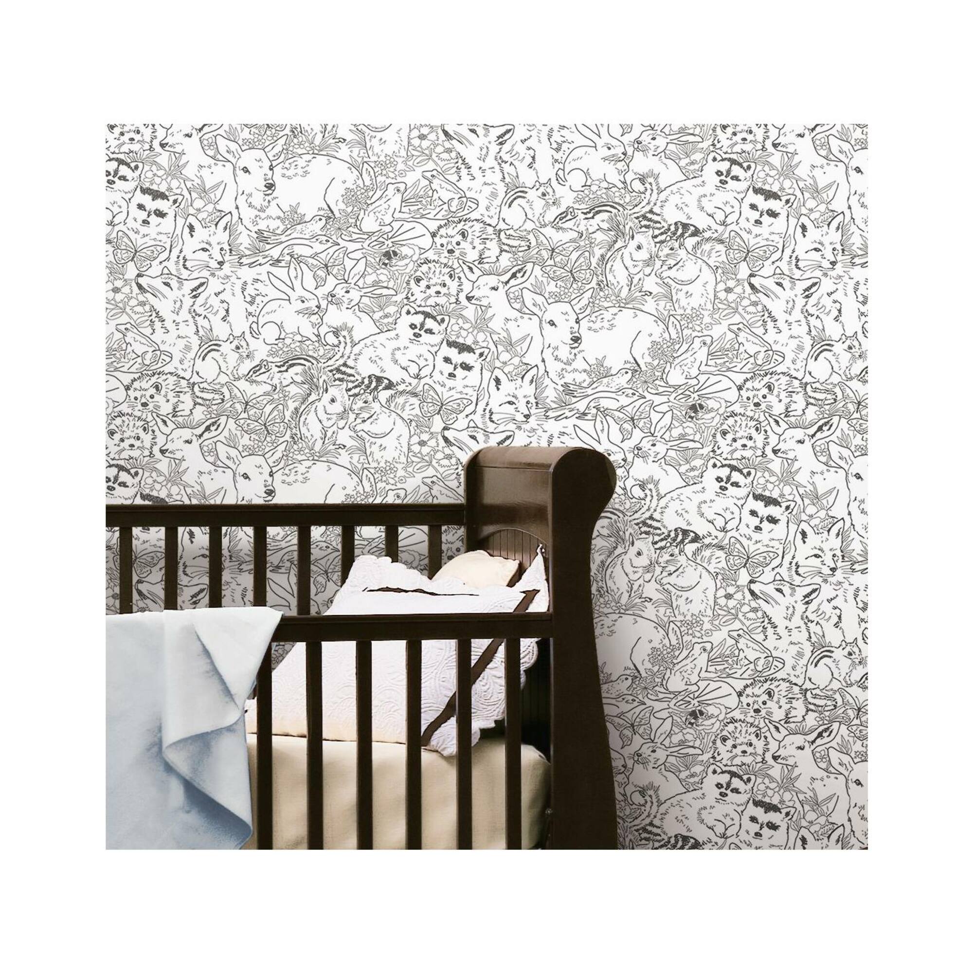 RoomMates Woodland Sketch Peel & Stick Wallpaper